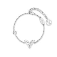 Louis Vuitton Essential V Bracelet In Metal M63198 Silver