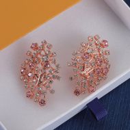Louis Vuitton LV Corail Earrings In Metal with Crystals M01631 Rose Gold