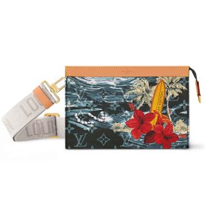 Louis Vuitton Gaston Wearable Wallet In Monogram Surfin' Canvas M83466 Multicolor